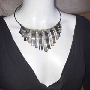 Prom or Homecoming Sparkling metal Biker necklace
